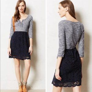 Anthropologie Lilka Marya Lace Knit Dress Pockets